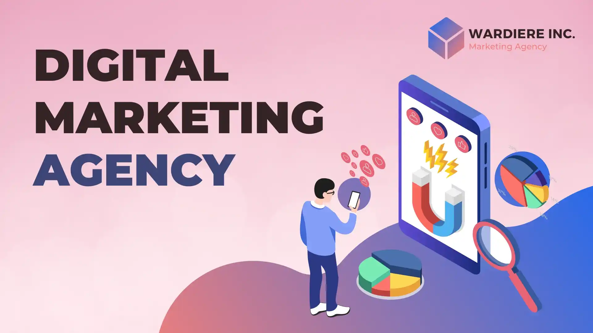 Digital marketing agency banner showcasing innovative strategies in Portfolio Paridhi Digital Designs.